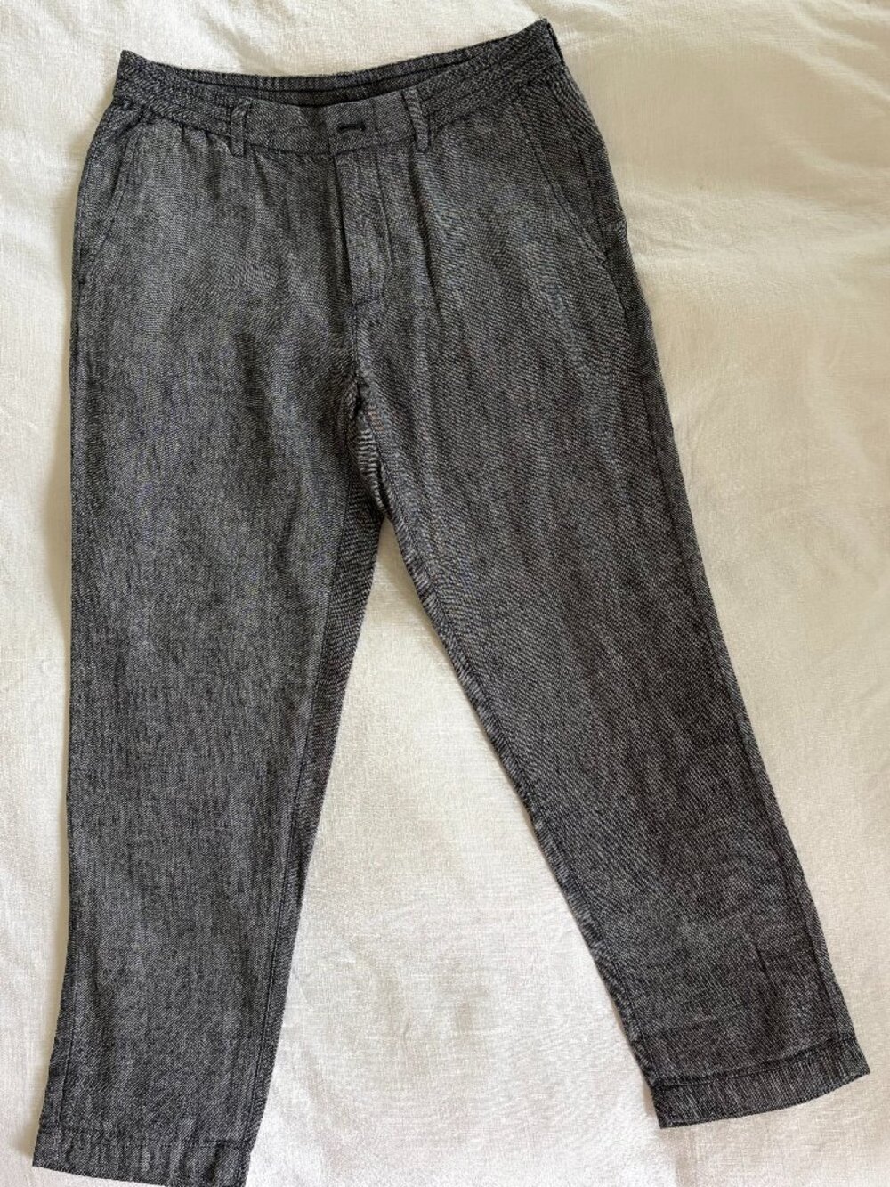 Banana Republic Mason Linen-Cotton Athletic Fit Pant - 32x30 - Charcoal